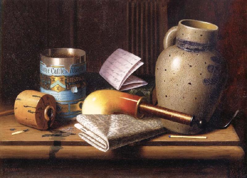 William Michael Harnett Still life with Three Tobacco Sweden oil painting art